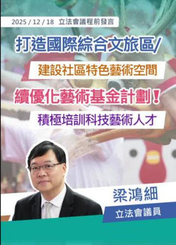 2025.12.18【議程前發言】梁鴻細議員倡提速打造文旅區建設
